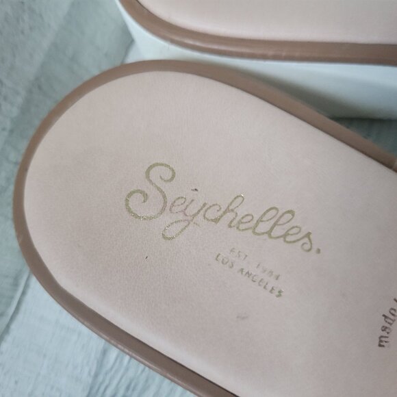 Seychelles Womens Black Ruffled Leather Slide Sandals Made In Italy Size 7.5 - Picture 5 of 7